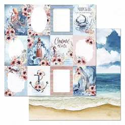 Набор бумаги 30,5х30,5 см "Море, я скучала", 12 листов (ScrapMania) Набор бумаги 30,5х30,5 см "Море, я скучала", 12 листов (ScrapMania)