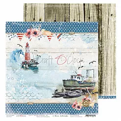 Бумага 30х30 см "Seaside greetings 2" (CraftO'clock)