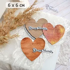 Нож "Пляж. Деревянное сердце", 6х6 см (ScrapMania) Нож "Пляж. Деревянное сердце", 6х6 см (ScrapMania)
