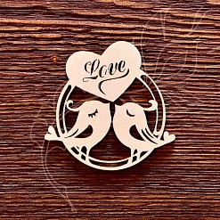 Украшение из чипборда "Птички. Love" (AL)
