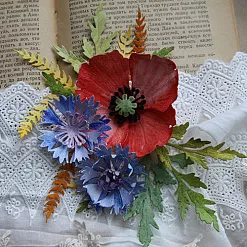 Нож "Васильково-маковое поле", 5х8,5 см (Scrapfriend)