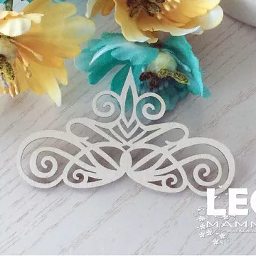 Украшение из чипборда "Ажурный элемент 2" (LeoMammy)