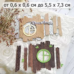 Нож "Лесное окошко с дощечками", 5,5х7,3 см (ScrapMania)