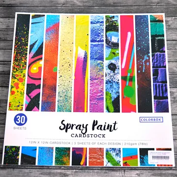 Набор бумаги 30х30 см "Spray paint", 30 листов (Colorbok)