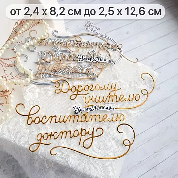 Нож "Дорогому доктору, учителю, воспитателю", 2,5х12,6 см (ScrapMania)