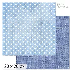 20х20 Бумага "Фономикс. Голубой. Дизайн 10" (ScrapMania)