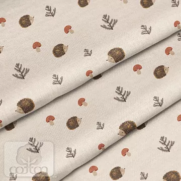 Отрез ткани 79х50 см "Ежик колючка" (Cotton)
