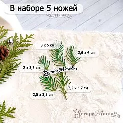 Нож "Пушистые веточки", 3х5 см (ScrapMania)