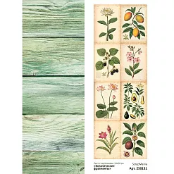 Лист с картинками 10х30 см "Ботанические фрагменты" (ScrapMania) Лист с картинками 10х30 см "Ботанические фрагменты" (ScrapMania)