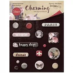 Набор эпоксидных наклеек "Charming. Очарование", 16 шт (Скрапмир)