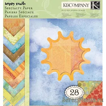 Набор бумаги 30х30 см "Солнышко", 28 листов (K&Company)