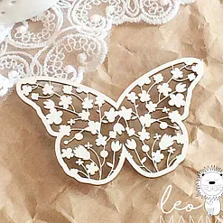 Украшение из чипборда "Бабочка цветочная 1" (LeoMammy)