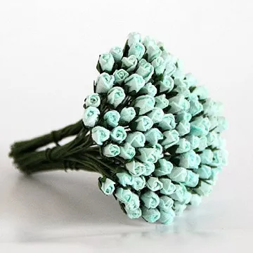 Букет микро-роз с закрытым бутоном "Мятный", 25 шт (Craft)