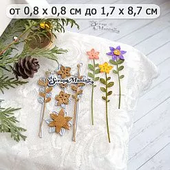 Нож "Ботаника. Цветы на ножке", 1,7х8,7 см (ScrapMania)