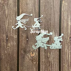 Нож "Эльфы", 4х8 см (Scrapman) Нож "Эльфы", 4х8 см (Scrapman)