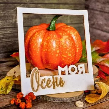Чипборд "Рамка. Полароид. Моя осень", 10х11 см (WoodHome)