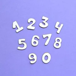 Набор украшений из чипборда "Циферки 0-9" (Wycinanka)