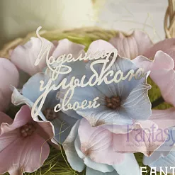 Чипборд "Поделись улыбкою своей 3", 6,5х5 см (Fantasy)