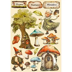 Набор деревянных украшений "Hidden Grove ", 17 шт (Stamperia)