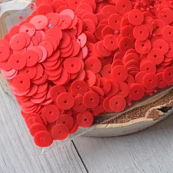 Набор круглых плоских пайеток "Неоновые розовые матовые"