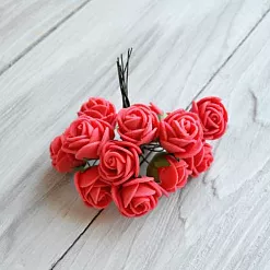 Букет цветов "Чайная роза" красный