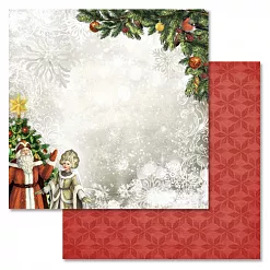 Набор бумаги 30,5х30,5 см "Новогодний лес", 12 листов (ScrapMania)