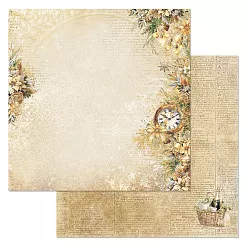 Бумага "Золотой Новый Год. Стрелки часов" (ScrapMania)