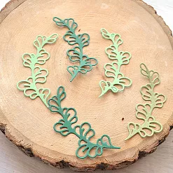 Набор вырубок "Травка с круглыми листиками", 6 шт, цвет зеленый