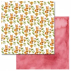 Набор бумаги 30,5х30,5 см "По грибы, по ягоды", 9 листов (ScrapMania)