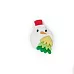 Акриловое украшение "Снеговик с елкой", 1,9х2,5 см