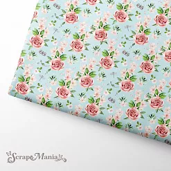 Отрез ткани 75х50 см "Пробуждение природы. Розы" (ScrapMania)