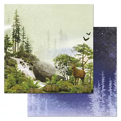 Набор бумаги 30,5х30,5 см "Тайга", 12 листов (ScrapMania) Набор бумаги 30,5х30,5 см "Тайга", 12 листов (ScrapMania)