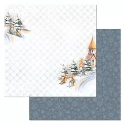 Набор бумаги 20х20 см "Снежинки-мандаринки", 12 листов (ScrapMania) Набор бумаги 20х20 см "Снежинки-мандаринки", 12 листов (ScrapMania)