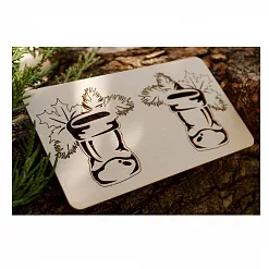 Чипборд "Сапоги дед мороза", 4,4х4,4 см (LeoMammy) Чипборд "Сапоги дед мороза", 4,4х4,4 см (LeoMammy)