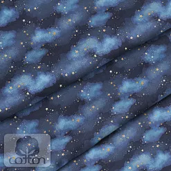 Отрез ткани 79х50 см "Ночные облака" (Cotton)