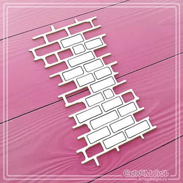 Чипборд "Кирпичи", 4,7х9 см (СкрапМагия)