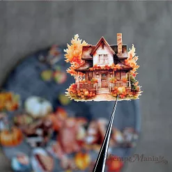 Набор высечек из ткани "Художница Осень", 30 шт (ScrapMania)