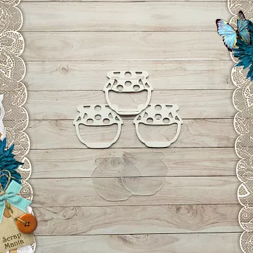 Чипборд "Усатый поваренок. Шейкер. Баночка с вареньем. Мини" (ScrapMania)