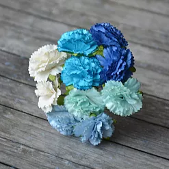 Букет гвоздик "Голубой микс", 10 шт (Craft)