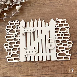 Чипборд "Калитка деревянная", 12х7,5 см (LeoMammy)