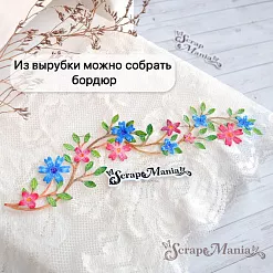 Нож "Усадьба. Веточка с цветочками", 3,5х9 см (ScrapMania)