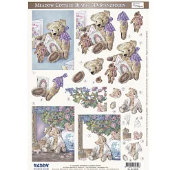 Аппликация бумажная вырубная "Плюшевые мишки", А4 (Reddy) Аппликация бумажная вырубная "Плюшевые мишки", А4 (Reddy)