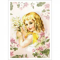 Тканевая карточка "Детские нежности. Девчушка" (ScrapMania) Тканевая карточка "Детские нежности. Девчушка" (ScrapMania)