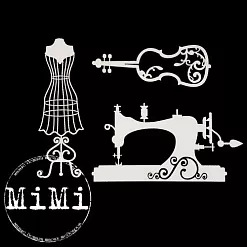 Набор украшений из чипборда "Винтаж. Музыка" (MiMi Design)