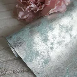 Отрез экокожи 30х69 см "Морозный узор. Аква" (Pty Китай) Отрез экокожи 30х69 см "Морозный узор. Аква" (Pty Китай)