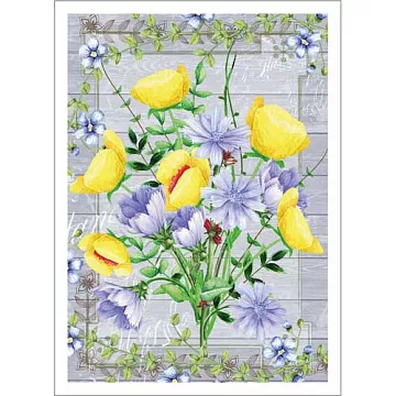 Тканевая карточка "Цветочная нежность. Кувшинки" (ScrapMania)