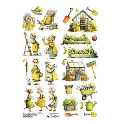 Лист с картинками 10х30 см  "СуперБабушка. Улыбайся" (ScrapMania)