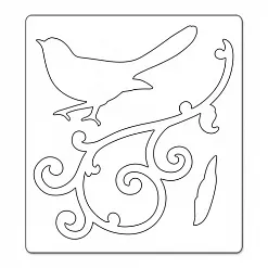 Форма для вырубки "Птичка на веточке" (Sizzix)