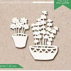 Набор украшений из чипборда "Цветочный" (ScrapКрым) Набор украшений из чипборда "Цветочный" (ScrapКрым)