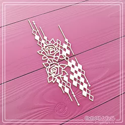 Чипборд "Ромбы и две розы 2" (СкрапМагия) Чипборд "Ромбы и две розы 2" (СкрапМагия)